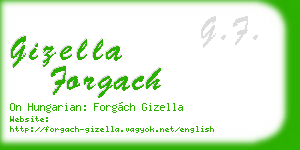 gizella forgach business card